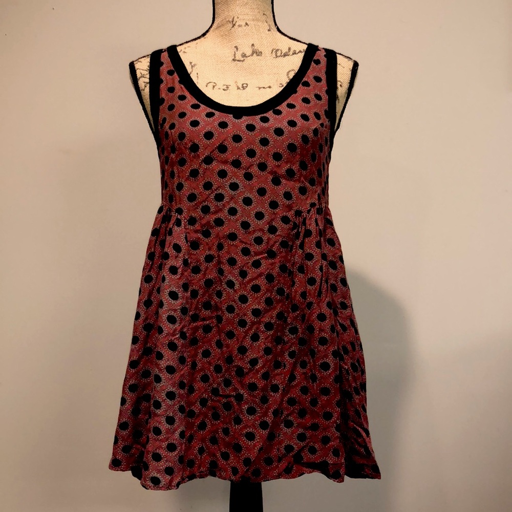 Free People, XS, red black and grey dress